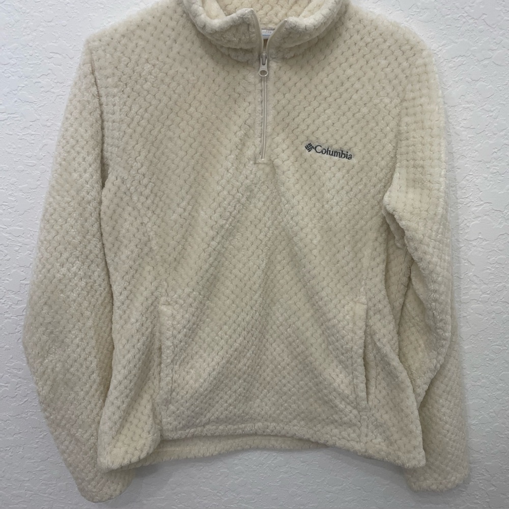 Columbia  Women’s Fleece Pullover 1/4 Zip Cream Size Medium